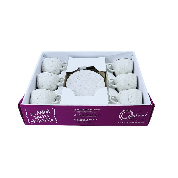 Set Maresia 6 tazas de te con plato Set Maresia 6 tazas de te con plato