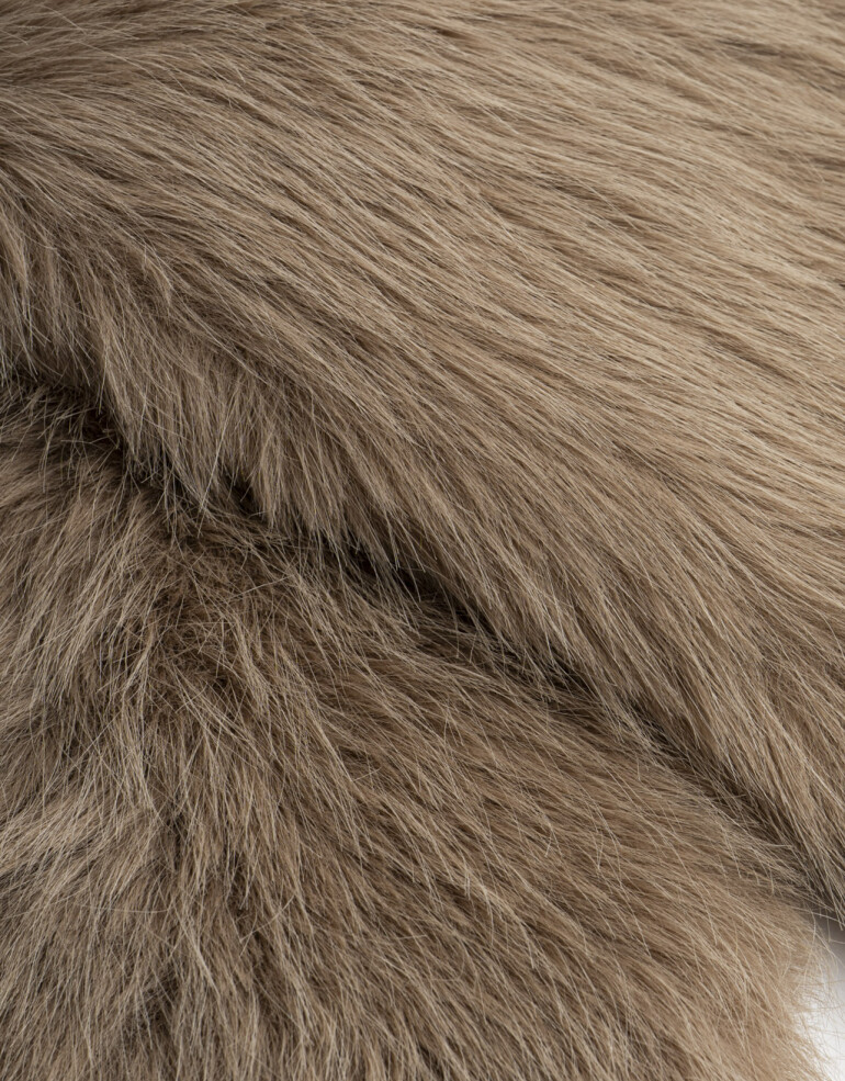 Bufandas Bufanda Pelo Sintético - Marron Beige