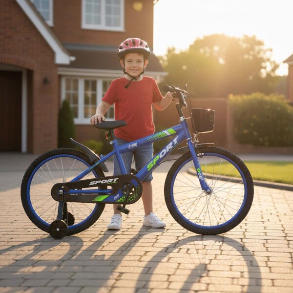 Bicicleta Infantil Sport Rod 20 Canasto Parrilla Guardabarro Azul 1