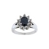 Anillo Halo-Plata 925-Piedra Onix y Zirconia-AN3322 conpiedra
