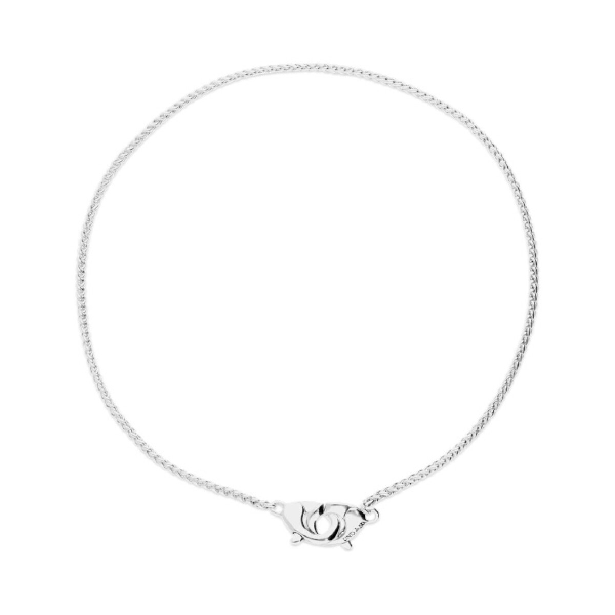 COLLAR BAÑADO EN PLATA CON DETALLE DE MOSQUETÓN ENTRELAZADO - Colgante 