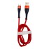 Cable Cargador Micro Usb Malla Super Reforzado Treqa 1 Metro Variante Color Rojo