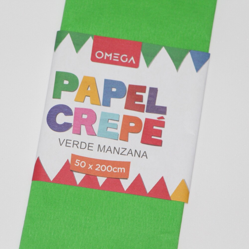 PAPEL CREPE 2MTS.X0.50 COLOR VERDE MANZANA