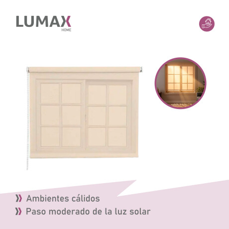 Cortina Roller Rústica Lumax Colores 1.0 X 2.0 M Calidad Beige