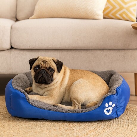 Cama Para Perro Mediano Tamaño L Azul