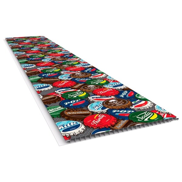 REVESTIMIENTO PVC PARA PARED MODELO CAPS - 0.25X6 MTS / Espesor: 10 MM Revestimiento Pvc Para Pared Modelo Caps - 0.25x6 Mts / Espesor: 10 Mm