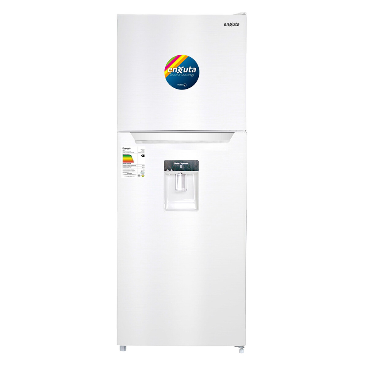 Refrigerador Frío Seco Blanco Con Dispensador 