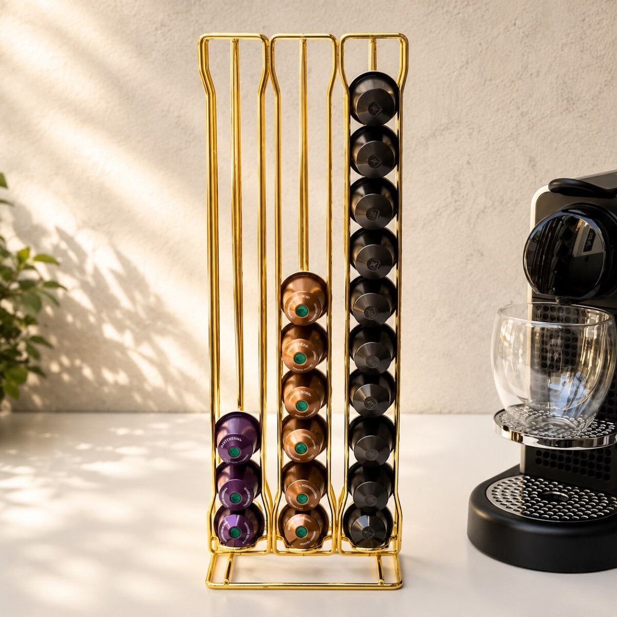 Organizador Porta Capsulas Cafe NESPRESSO 60 Un Dorado 