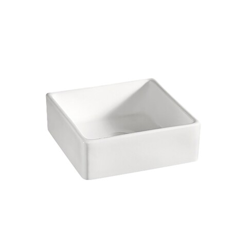 BACHA DE PORCELANA DE APOYO LOZA BLANCA MEDIDA 38X38X13 000