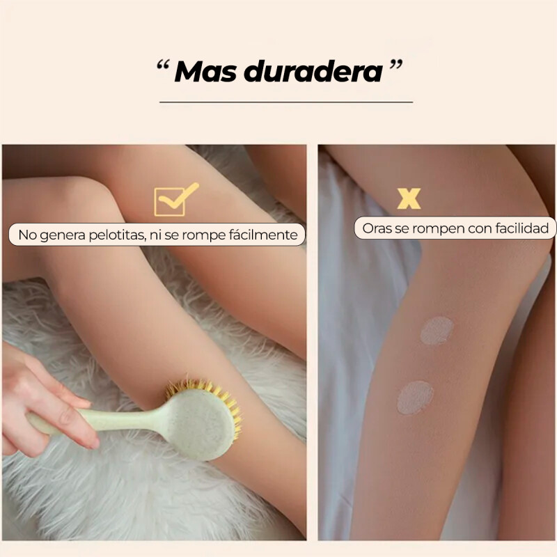 Medias Panty TÃ©rmica con Corderito Negro