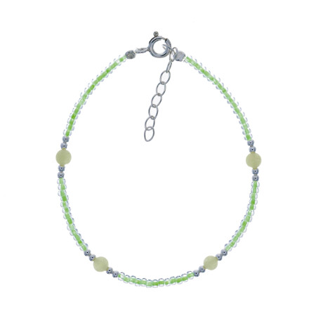 Pulsera de plata 925 y cuentas de acrílico. Pulsera de plata 925 y cuentas de acrílico.