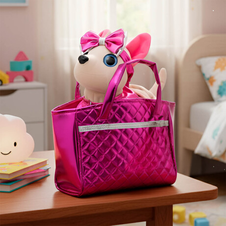 Cartera Infantil Juguete Perrito De Peluche Niñas Fucsia