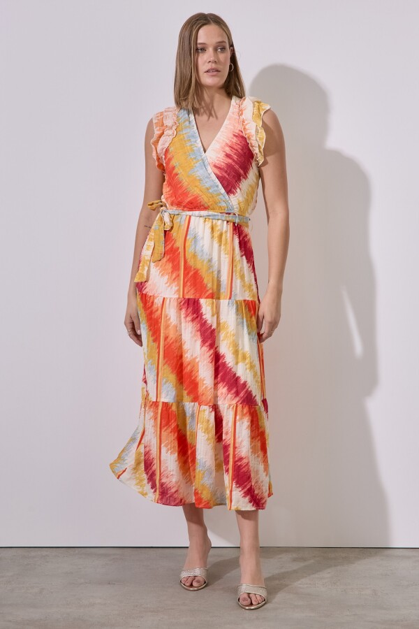 Vestido Sunset MULTI/ANARANJADO