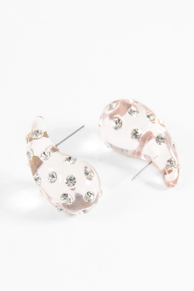Aros gota XL strass multicolor