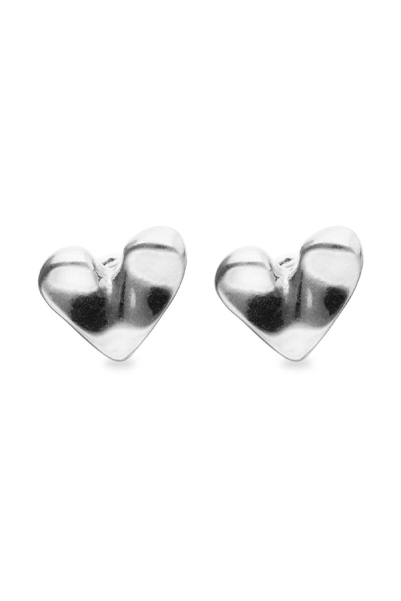 PENDIENTES DE CORAZÓN DE ALEACIÓN DE METALES BAÑADOS EN PLATA DE LEY - Pendiente 