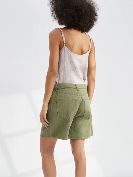 SHORT MACEIO VERDE GRISACEO