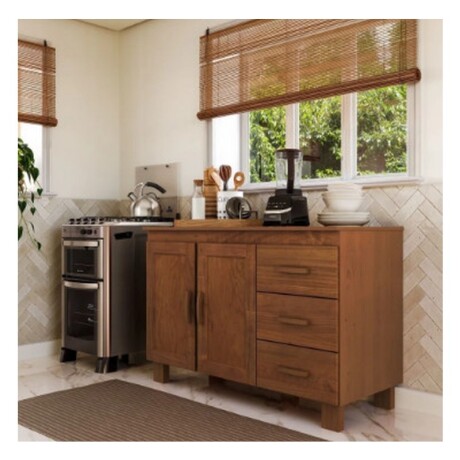 BAJO MESADA FINESTRA COBRE. 2 PUERTAS 3 CAJONES. COLOR CASTAÑO BAJO MESADA FINESTRA COBRE. 2 PUERTAS 3 CAJONES. COLOR CASTAÑO