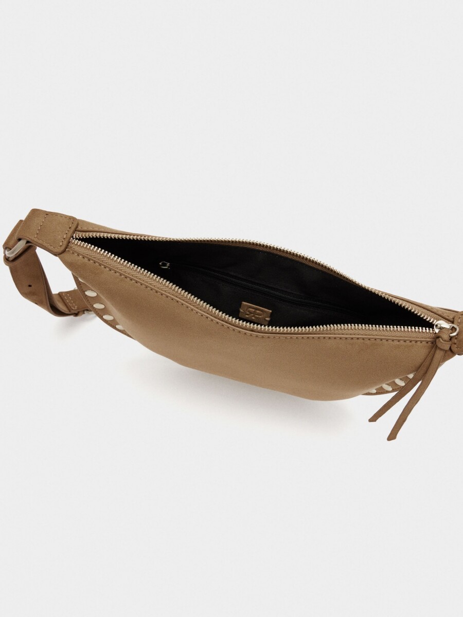 Bolso De Hombro Con Tachuelas Efecto Piel taupe