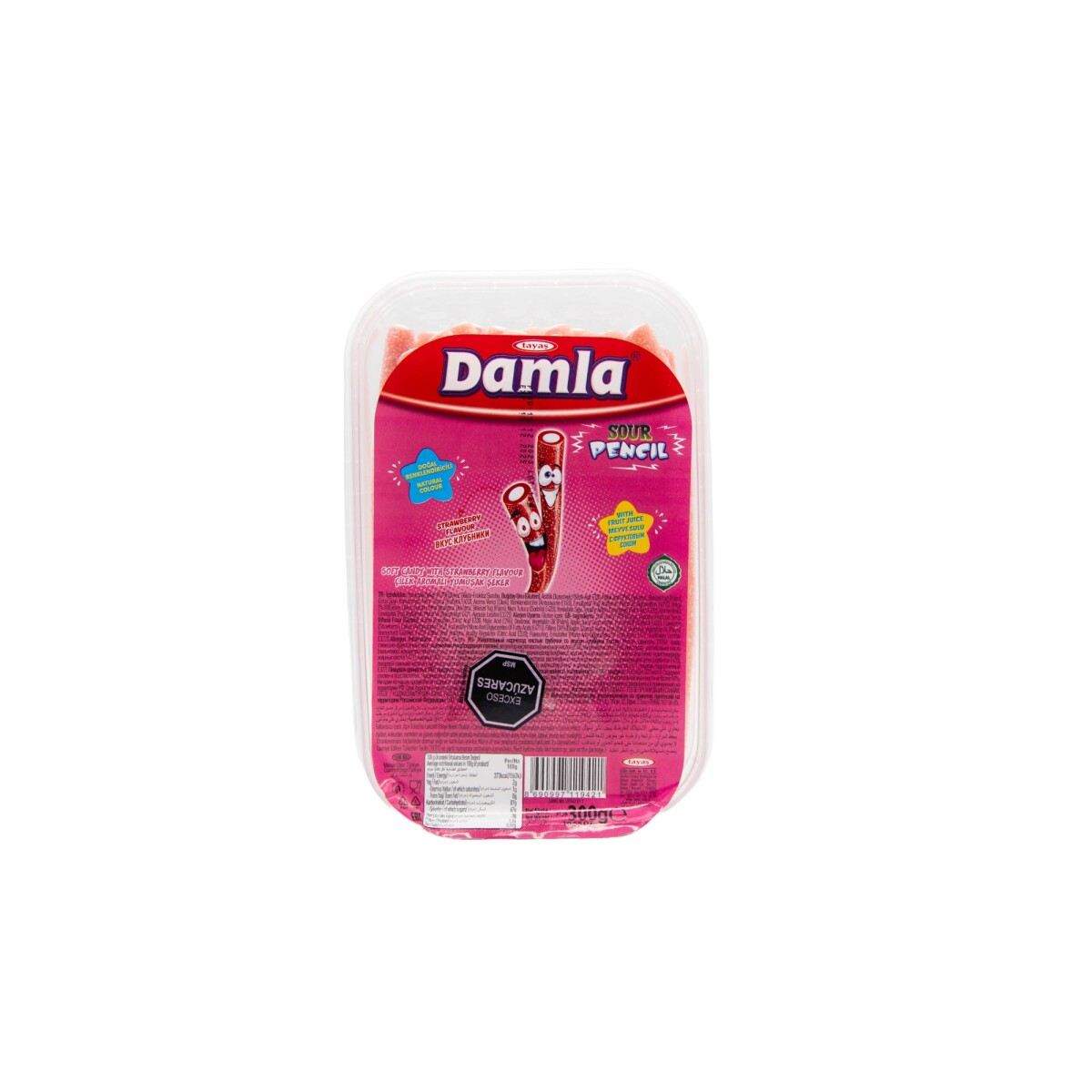 GOMITAS DAMLA 300GRS - FRUTILLA ROJO EN POTE 