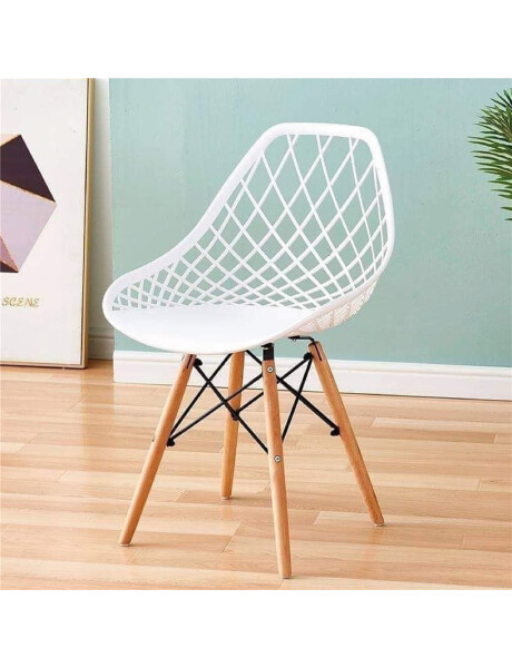 SILLA KAILA PP Y MADERA BLANCO SILLA KAILA PP Y MADERA BLANCO