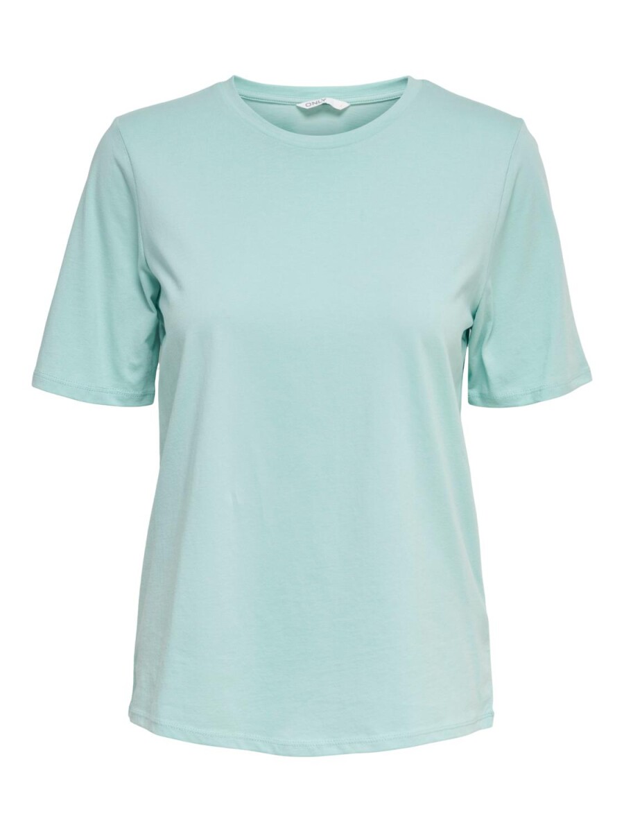 Polera New Básica Orgánica - Pastel Turquoise 