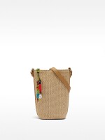 Bolso Para Móvil Efecto Rafia beige