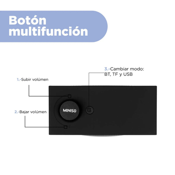 Parlante cuadrado negro