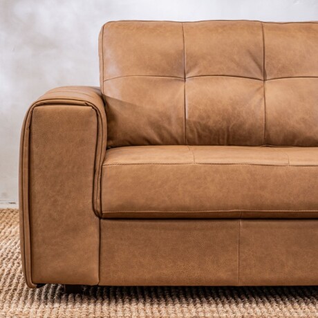 Sillon Cuero Raffaello 3 Cuerpos Amendoa U