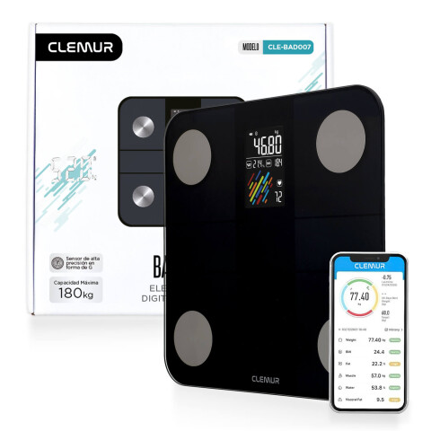 Balanza Baño Inteligente Monitor Digital Bascula Profesional app smart led 180 Kg Imback Color Gris Oscuro Balanza Baño Inteligente Monitor Digital Bascula Profesional app smart led 180 Kg Imback Color Gris Oscuro
