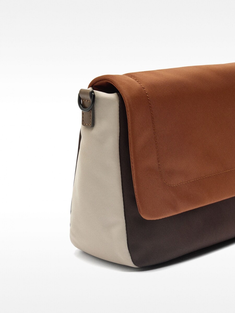 Bolso Bandolera Color Block naranja