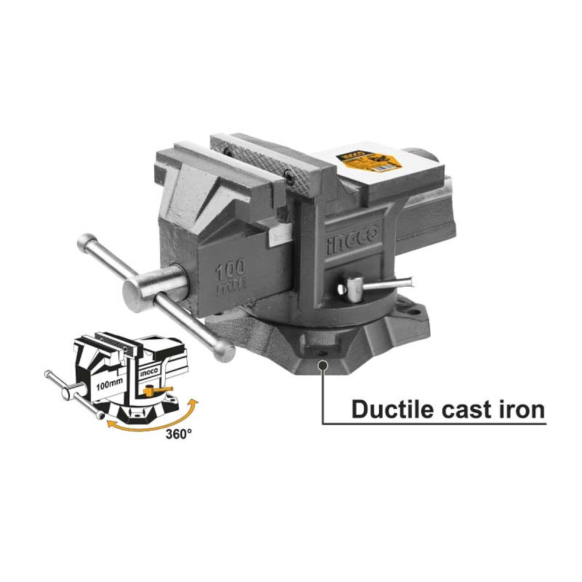 Morsa de banco con base giratoria 6" - ING1154 