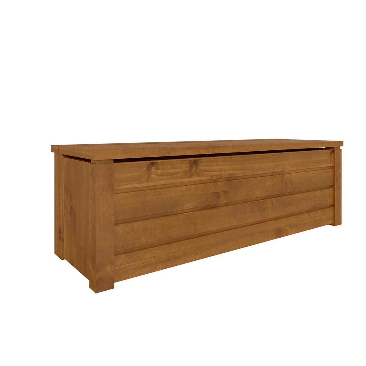 Pie De Cama Con Baúl De Madera 