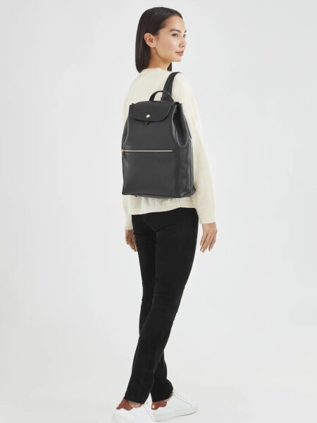 Longchamp -Mochila de cuero con solapa, Le Foulonné 0
