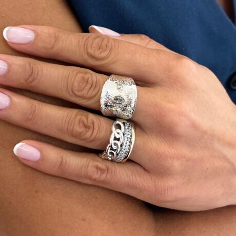 Anillo Orion White - Plata y Oro Anillo Orion White - Plata y Oro