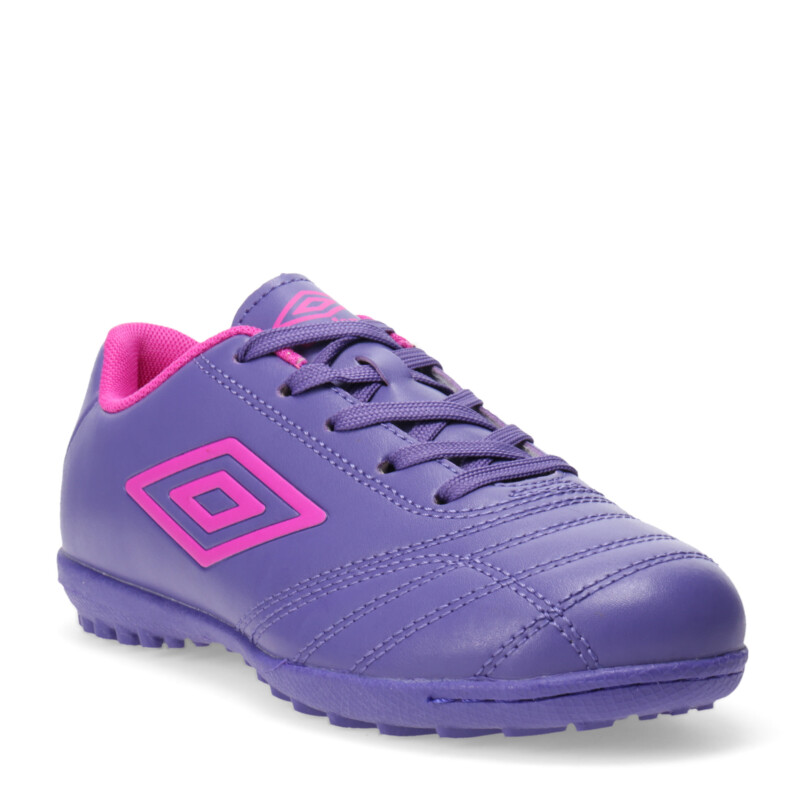 Championes de Fútbol 5 Infantiles Umbro Classico II Violeta - Fucsia - Amarillo Fluo