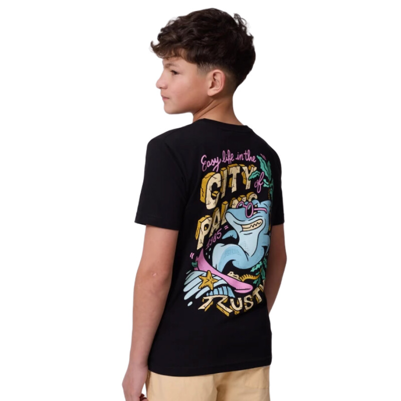 Remera Rusty Quique Niño - Negro Remera Rusty Quique Niño - Negro