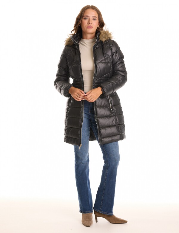 Campera Abrigo Calce Entallado NEGRO