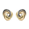 Caravanas Tres aros de tres tonos de oro 18k con cierre Clip Caravanas Tres aros de tres tonos de oro 18k con cierre Clip