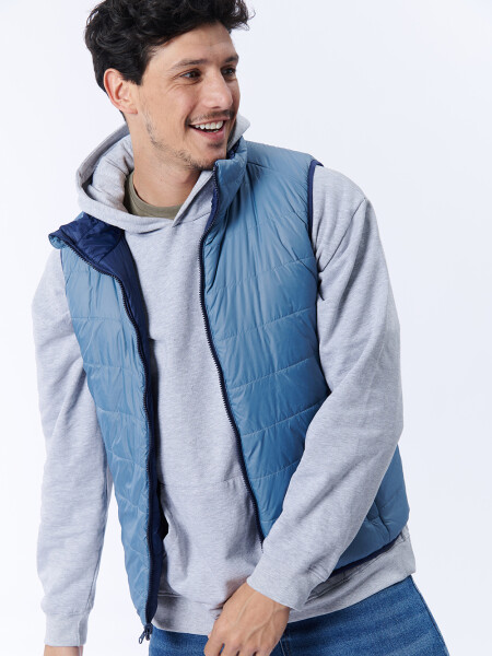 Chaleco abrigo reversible Azul