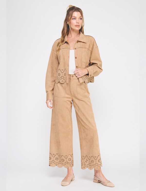 Pantalon Suede TOSTADO