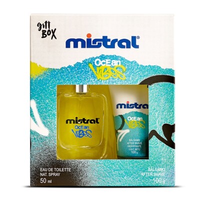 Perfume Mistral Ocean Vibes 50 ML + Bálsamo After Shave 100 GR