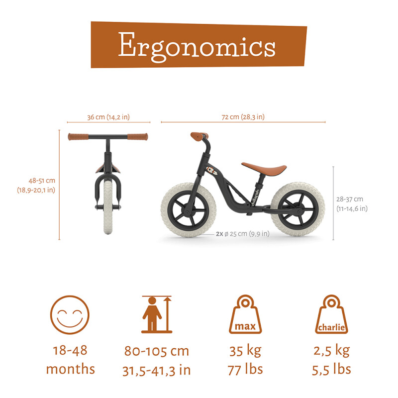 Bicicleta De Equilibro 10´ +18 Meses Negra