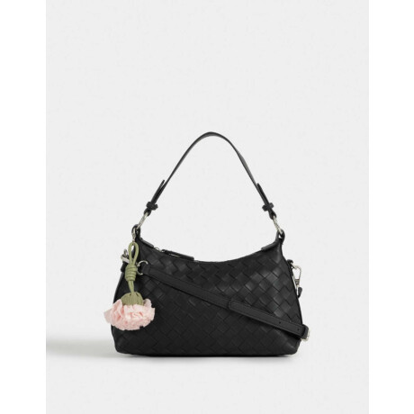 Bandolera Trenzada Con Charm Negro