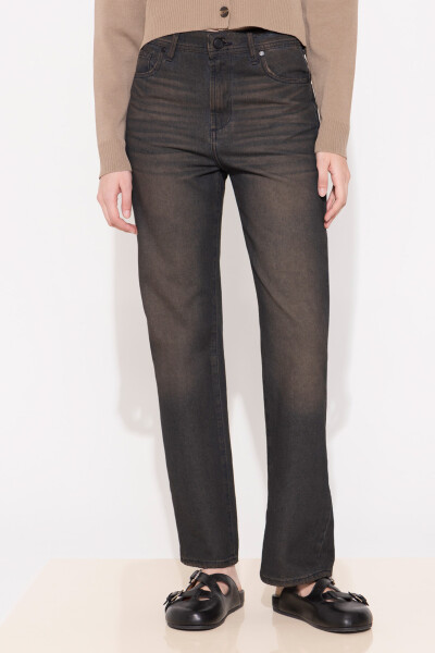 JEANS STRAIGHT FADE BROWN Chocolate