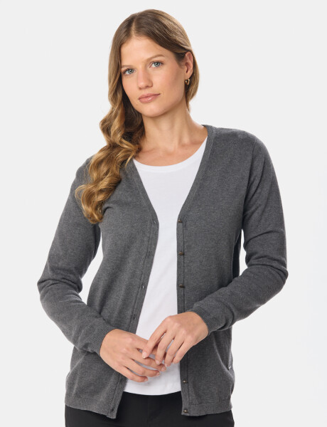 CARDIGAN CLÁSICO Gris Oscuro