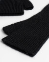 Guantes Tejidos Mitones Par De Guantes Mitones Largos - Negro