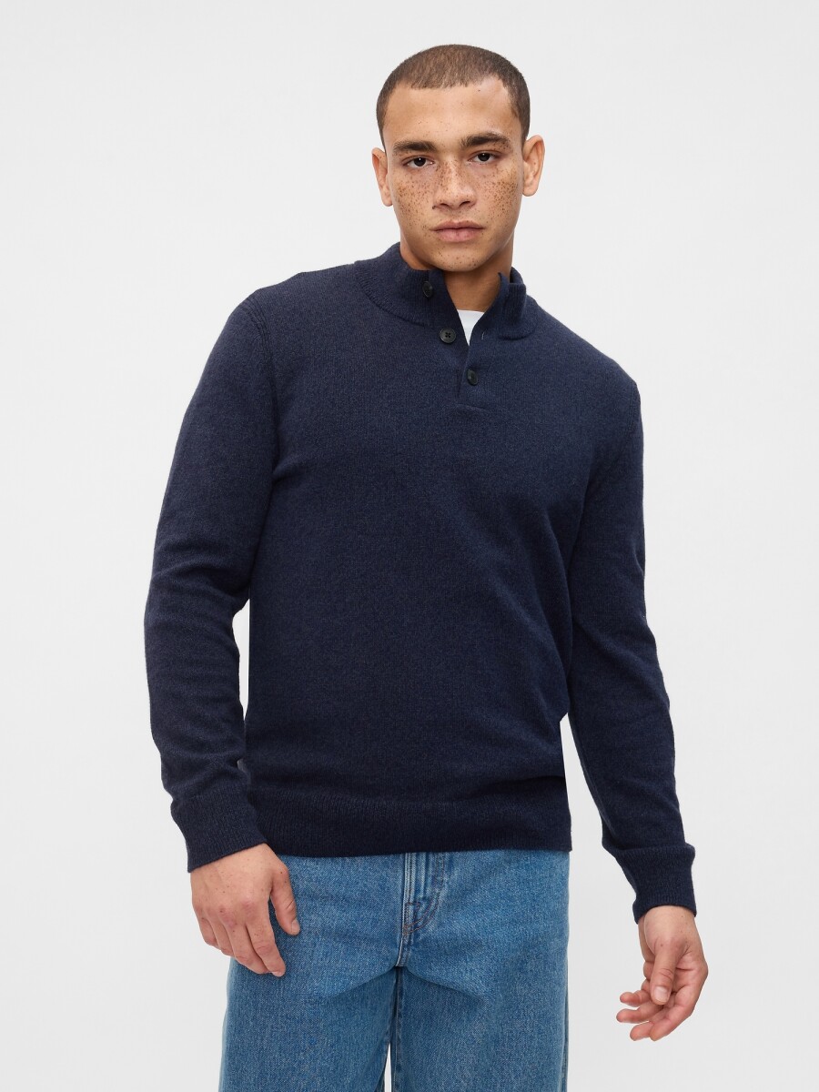 Buzo Botones Hombre - Deep Sailor Blue 