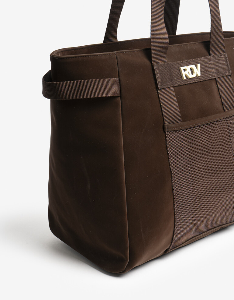 Shopper Engomado Cartera Formato Shopper Rue Du Voyage - Marron Chocolate