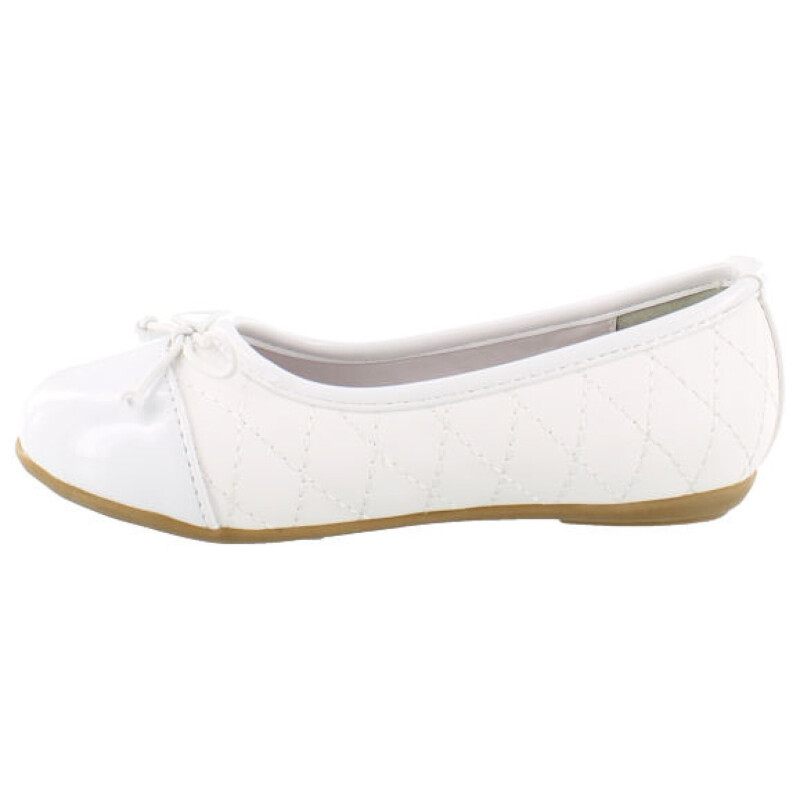 Ballerinas Infantiles Croco Kids con Puntera Blanco