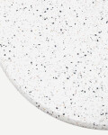 Mesa Saura redonda de exterior de terrazzo blanco Ø 70 cm